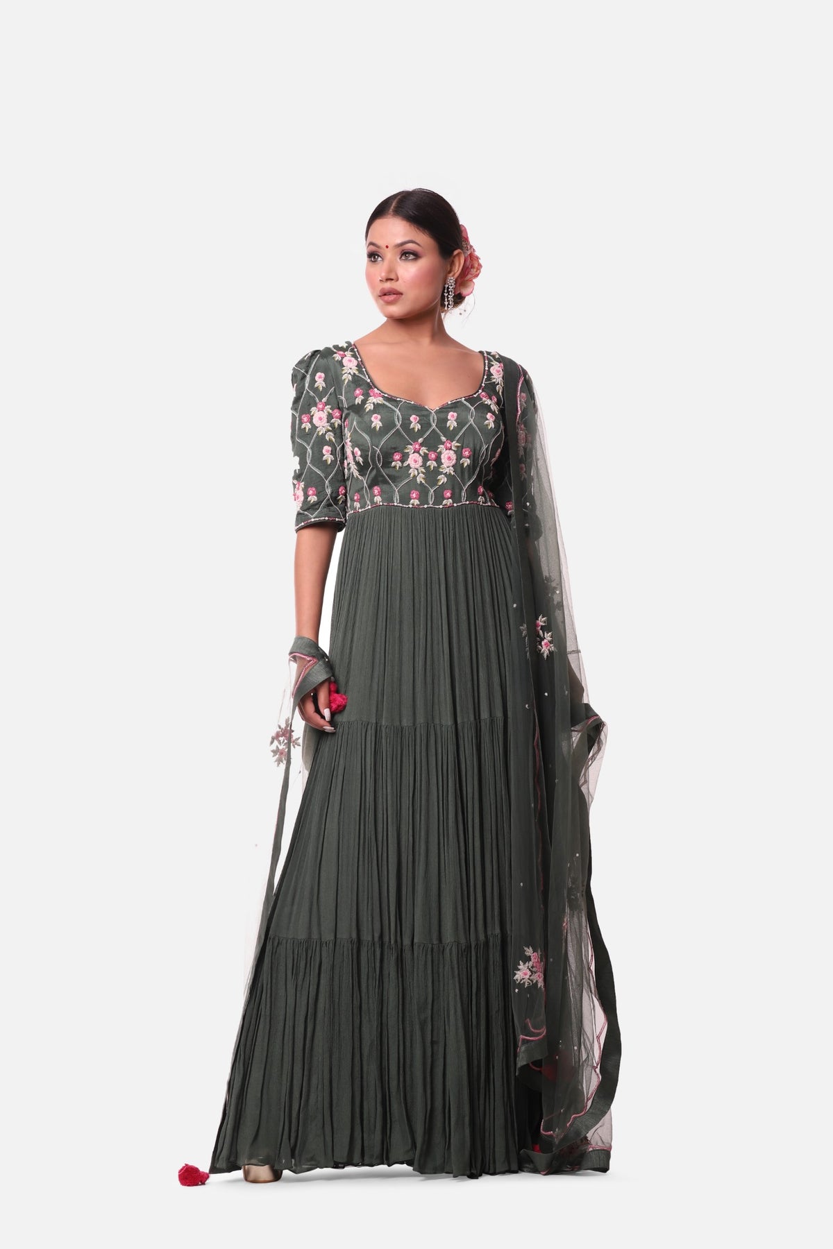 Emarld Green Anarkali