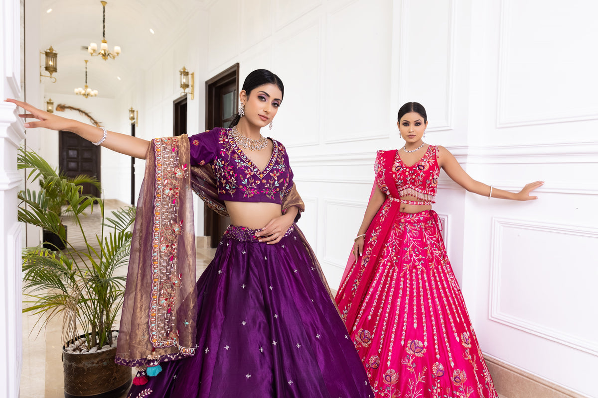 Red Silk Lehenga