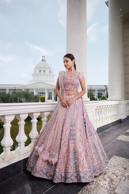 Powder Pink Lehenga Set