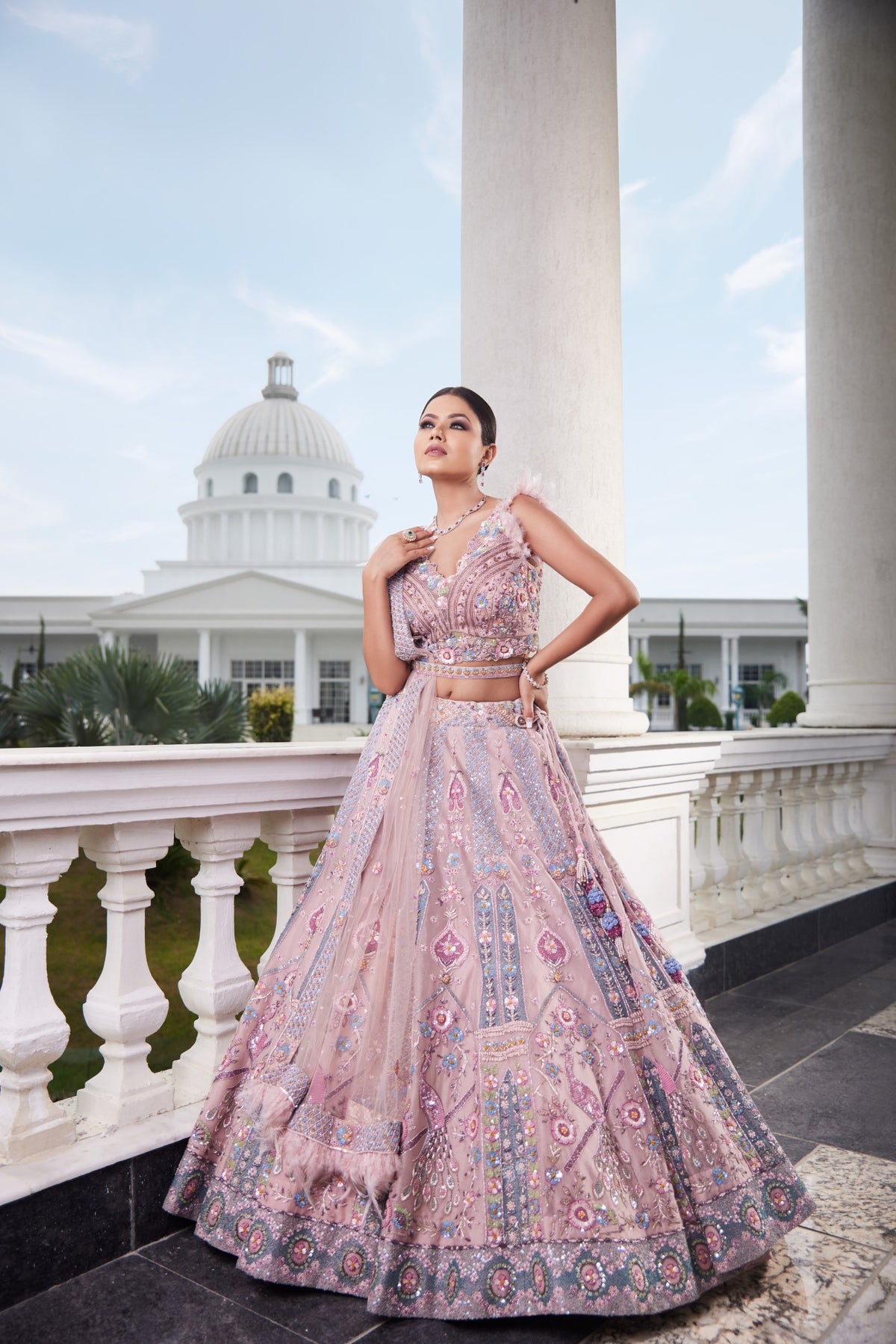Powder Pink Lehenga Set