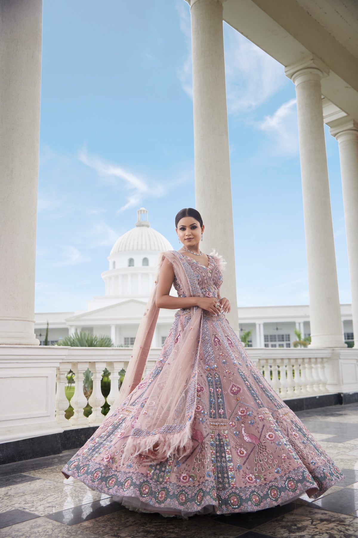 Powder Pink Lehenga Set