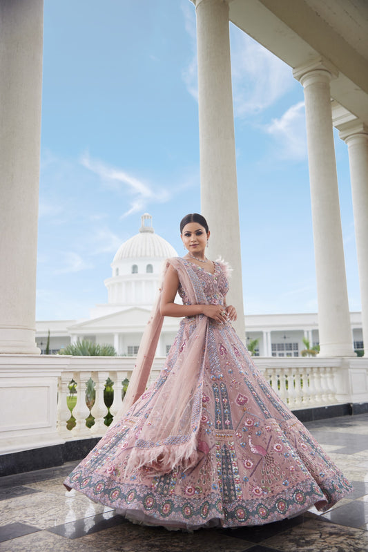 Powder Pink Lehenga Set