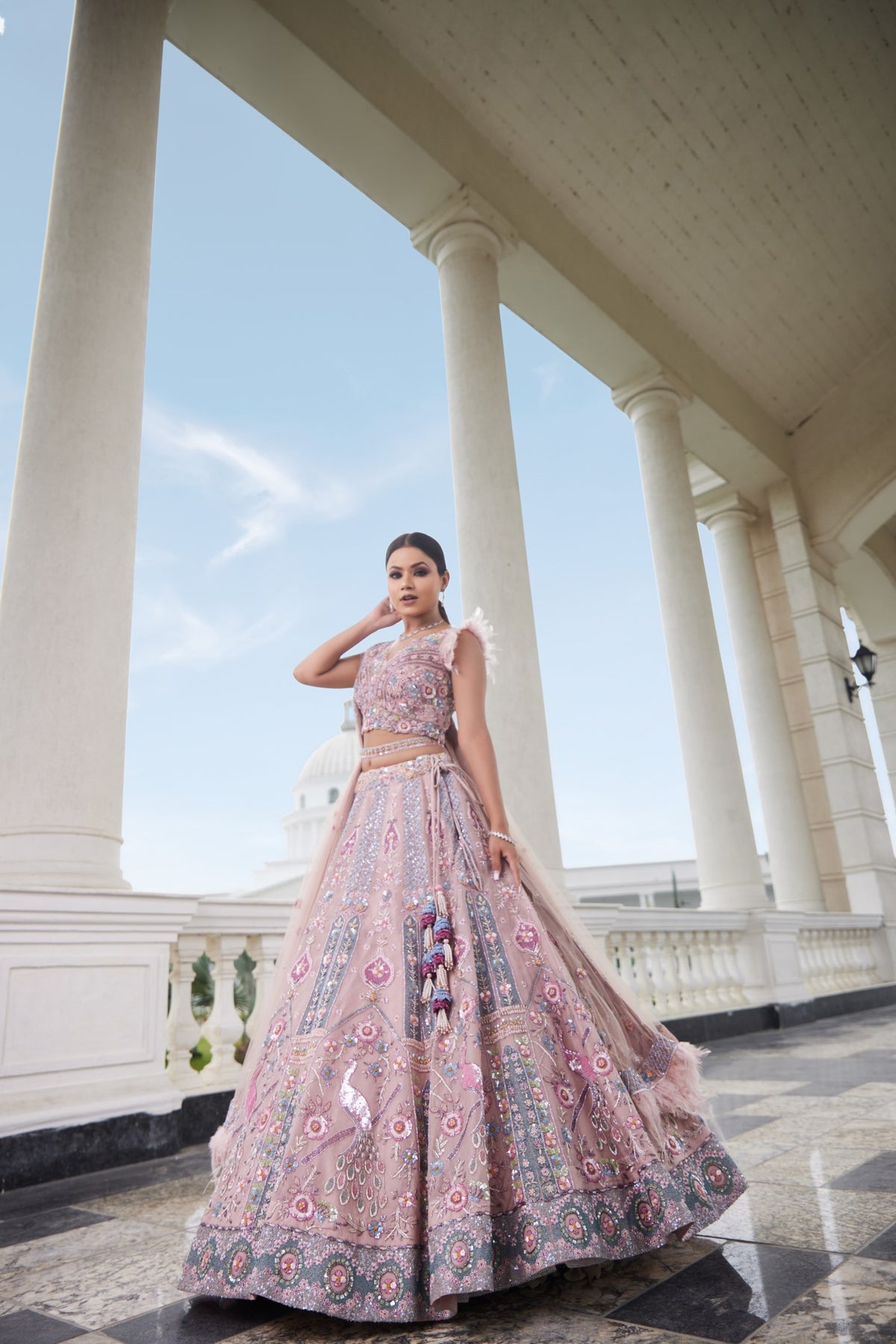 Powder Pink Lehenga Set