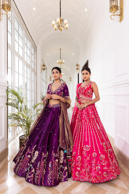Red Silk Lehenga