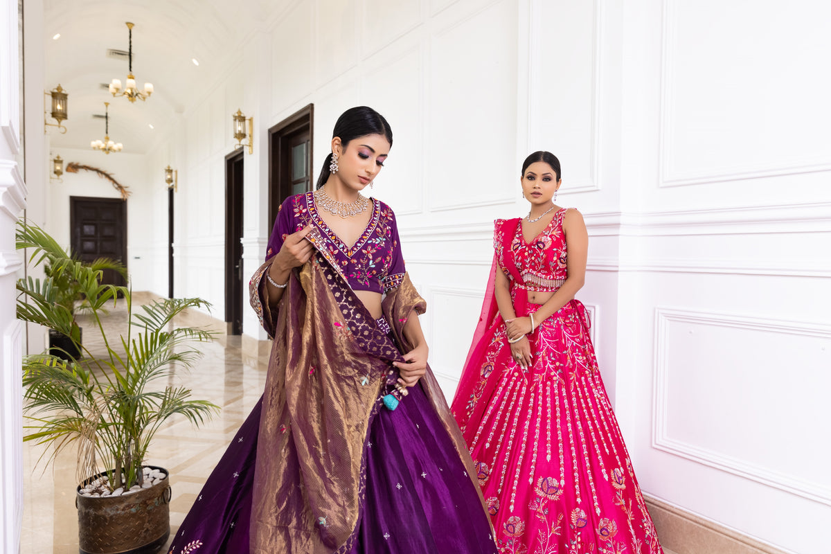 Red Silk Lehenga