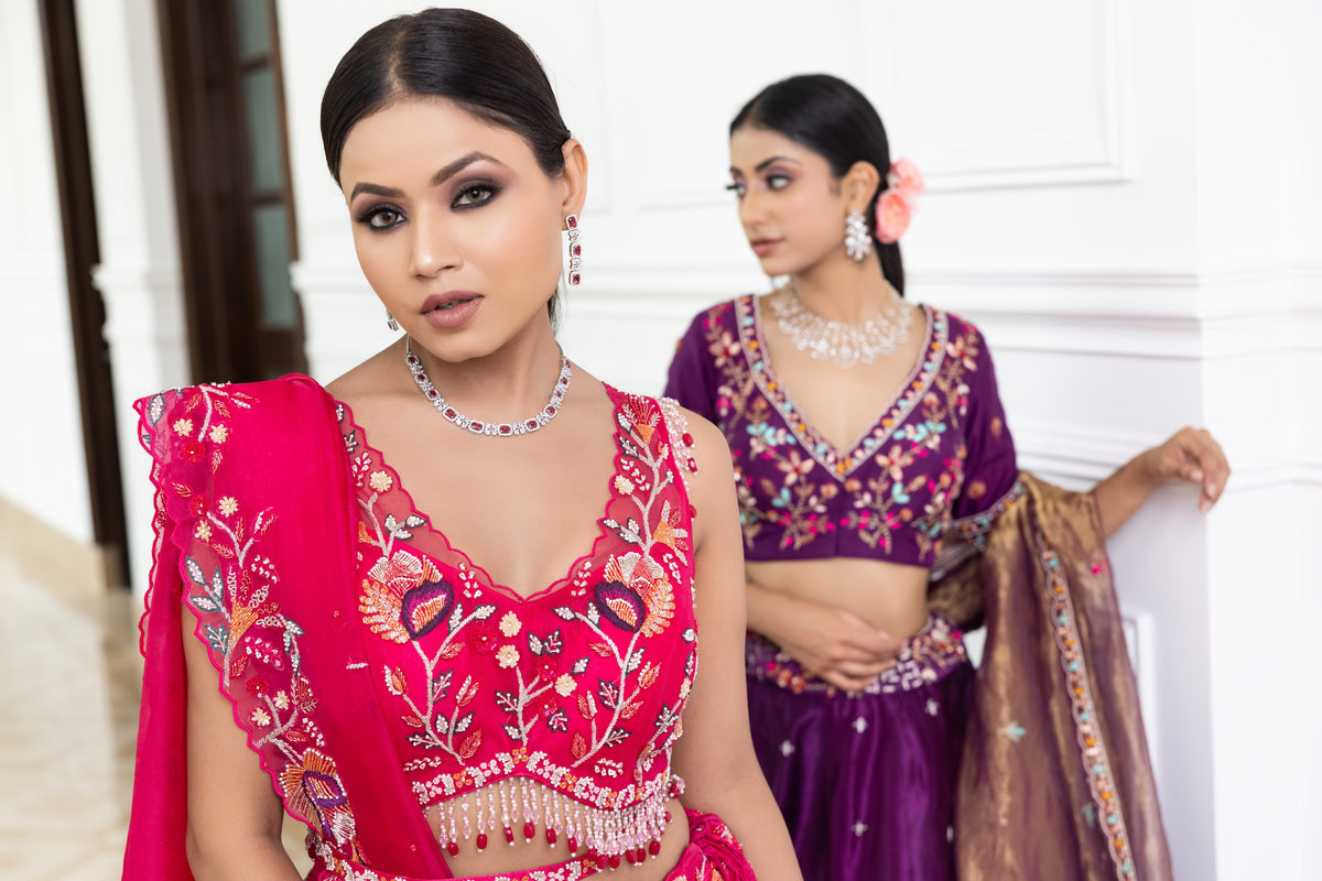 Red Silk Lehenga