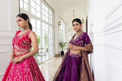Red Silk Lehenga