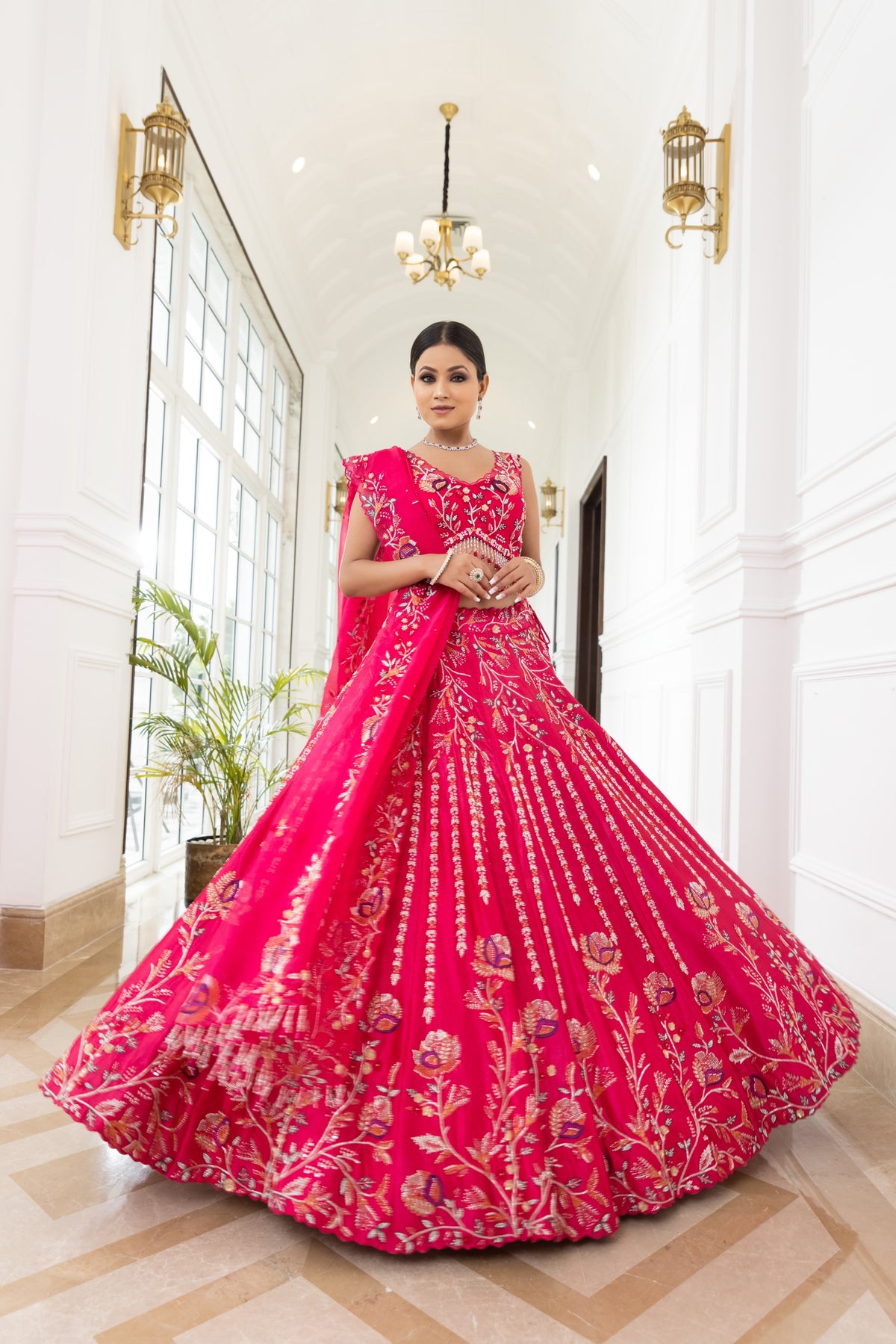 Red Silk Lehenga