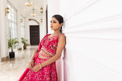 Red Silk Lehenga