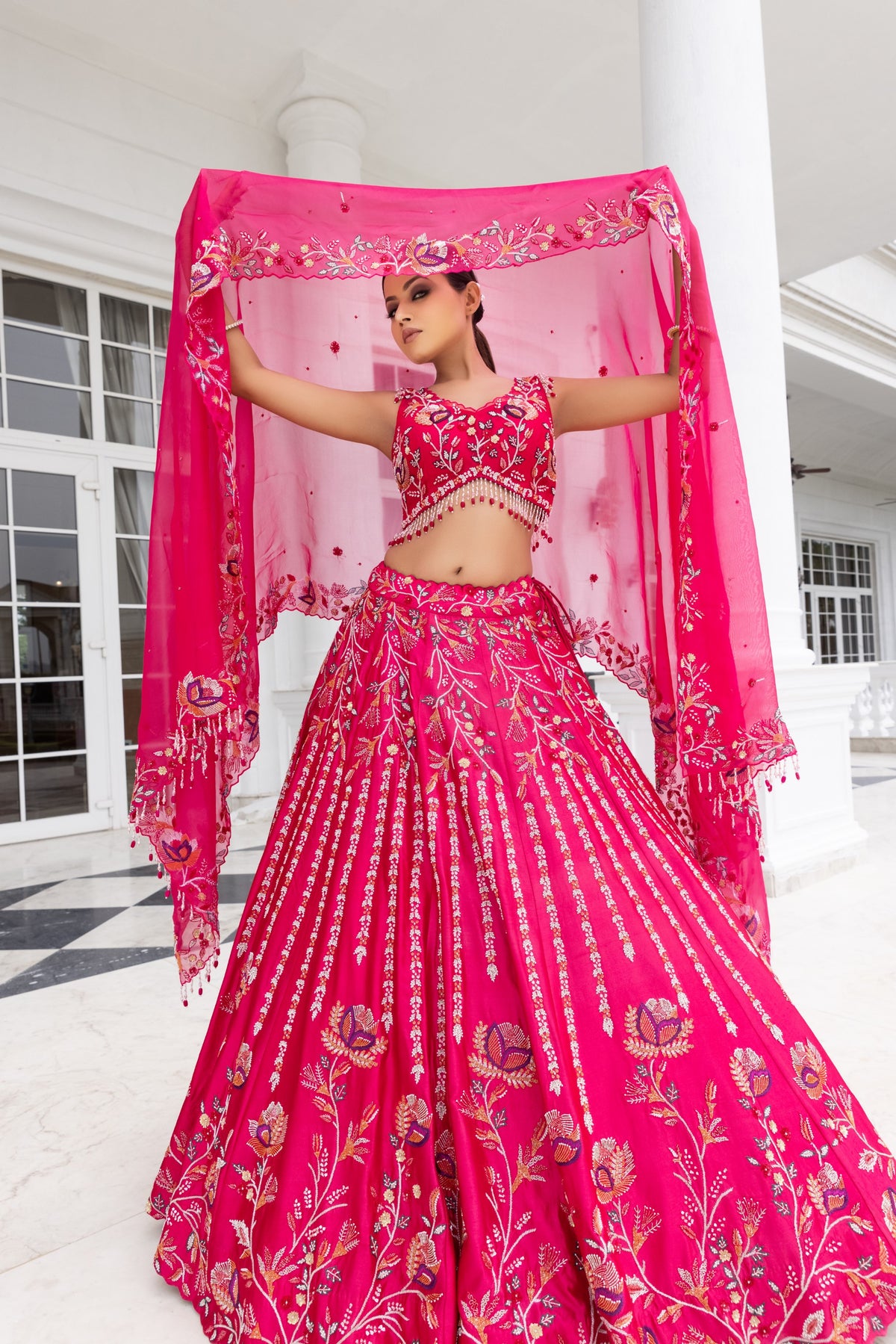 Red Silk Lehenga