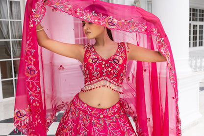 Red Silk Lehenga