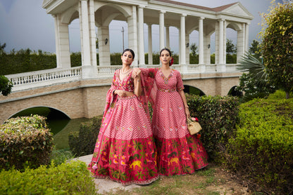 Paithani Print Lehenga Set