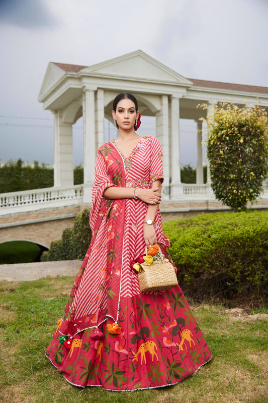 Paithani Print Anarkali