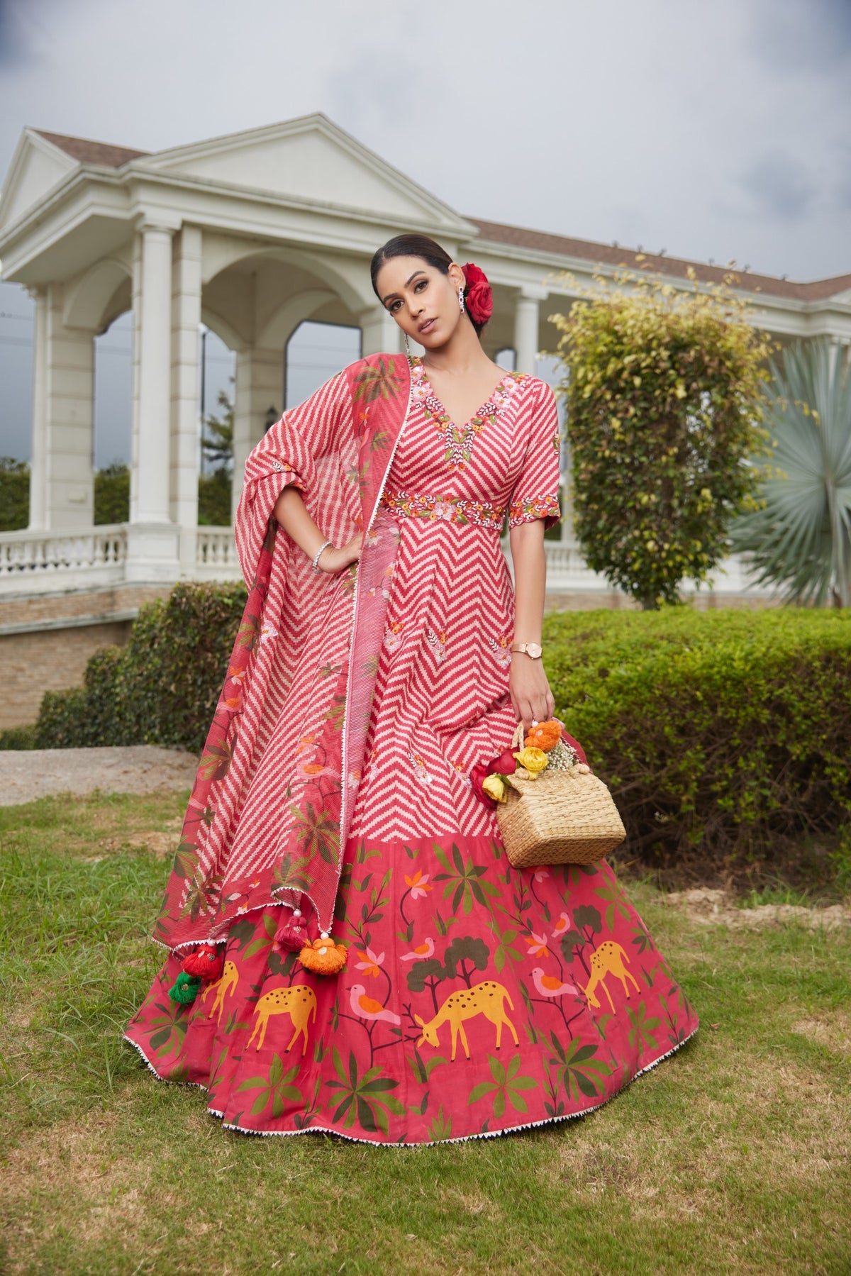 Paithani Print Anarkali