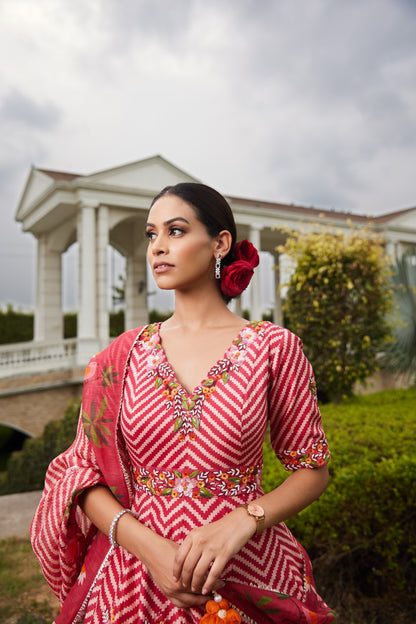 Paithani Print Anarkali