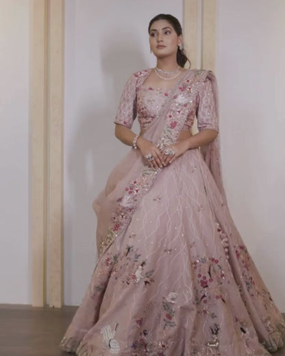 Powder Blue Lehenga Set