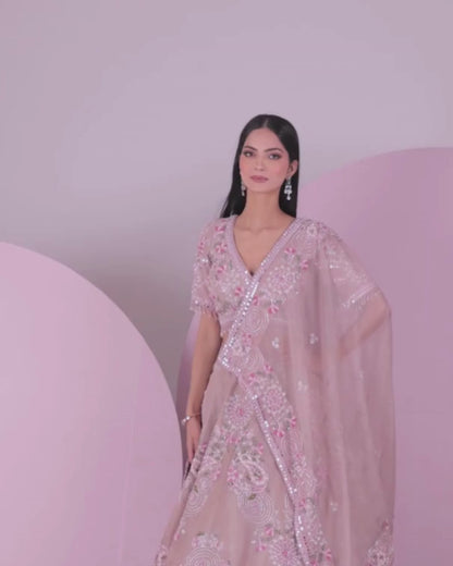 Pastel Pink Lehenga Set