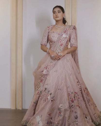 Pastel Pink Lehenga Set