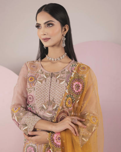 Beige Sharara Set