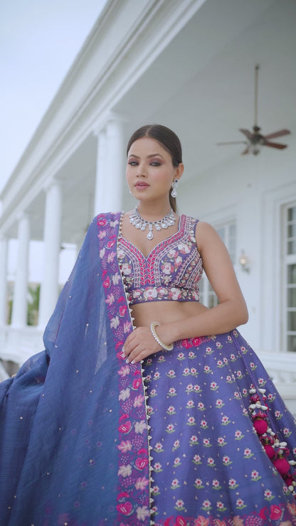 Paithani Print Lehenga Set
